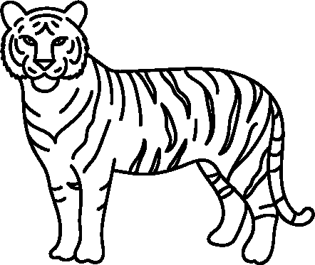 A royalty-free and heavily aliased tiger